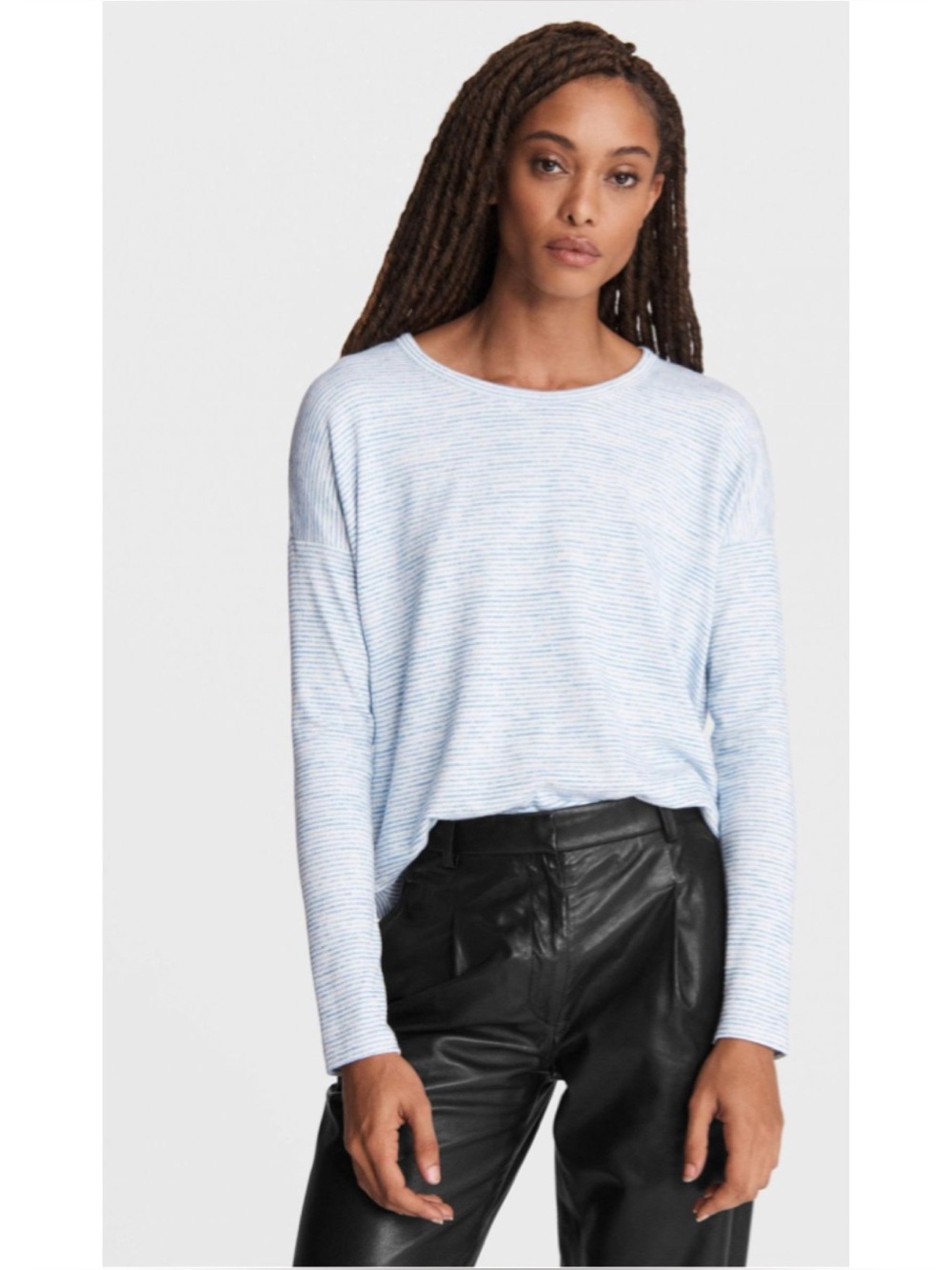 Rag & Bone Knit Striped Long Sleeve Shirt